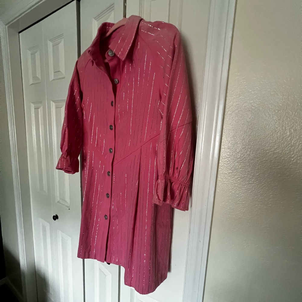 Pink Button-Up Dress - Picture 4 of 5